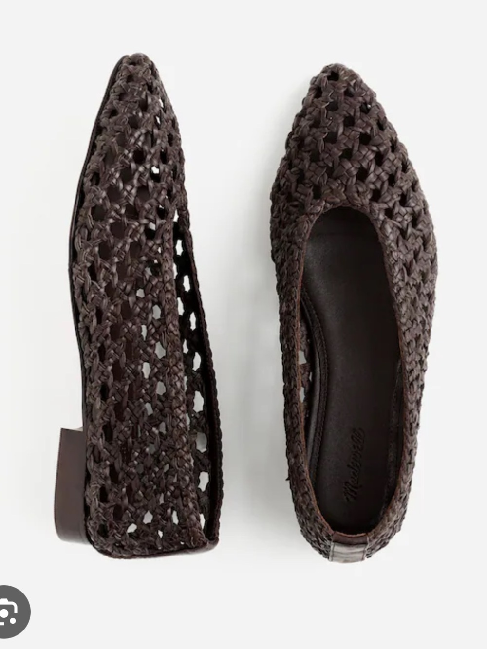 Madewell Ruth Woven Leather Ballet Flats Sz 6.5